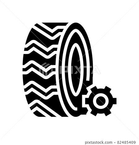 industrial tires glyph icon vector illustration 82485409