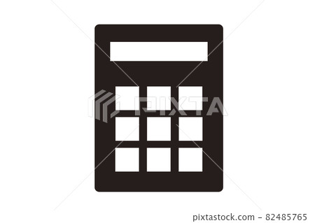 計算器圖標。一個簡單的計算器的插圖。 計算器圖標。一個簡單的計算器的插圖。 82485765