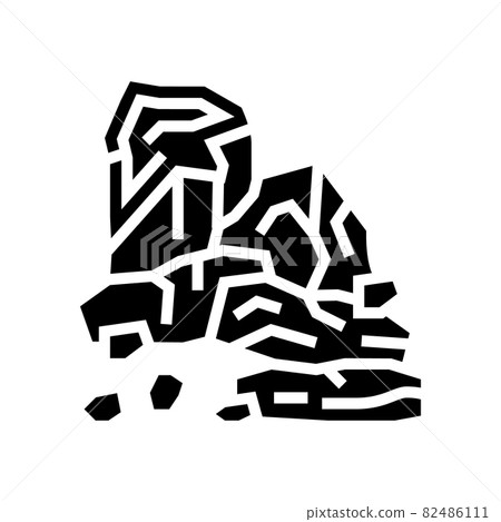 charcoal wooden glyph icon vector illustration charcoal wooden glyph icon vector illustration 82486111