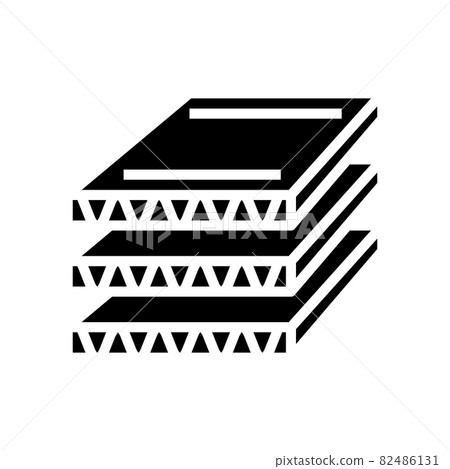 cardboard layers glyph icon vector illustration cardboard layers glyph icon vector illustration 82486131