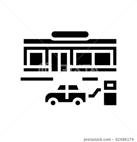 wheel inflation glyph icon vector illustration - Stock Illustration ...