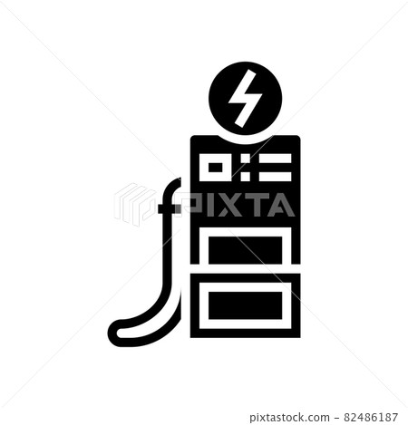 operator refuel car, gas station worker service glyph icon vector illustration operator refuel car, gas station worker service glyph icon vector illustration 82486187