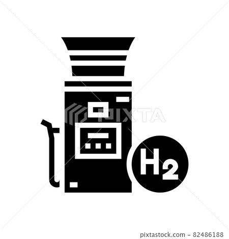 charging electric car station glyph icon vector illustration charging electric car station glyph icon vector illustration 82486188