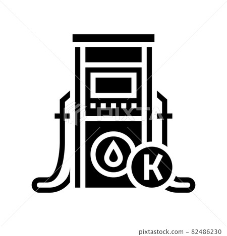 kerosene gas station glyph icon vector illustration 82486230
