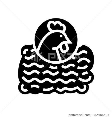 ground chicken glyph icon vector illustration 82486305