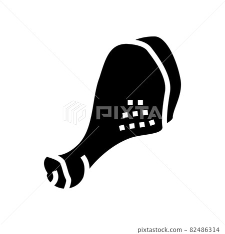 drumstick chicken glyph icon vector illustration drumstick chicken glyph icon vector illustration 82486314