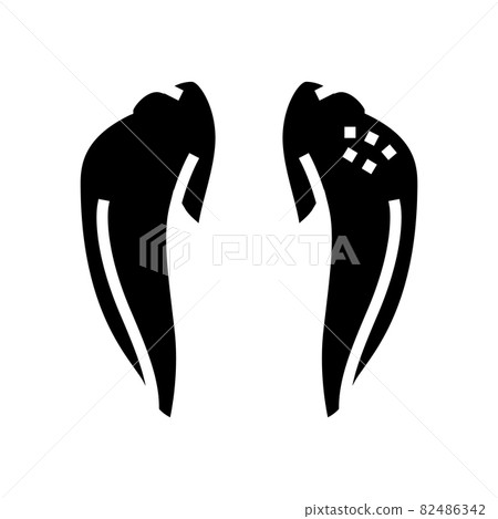 wing tip chicken glyph icon vector illustration wing tip chicken glyph icon vector illustration 82486342