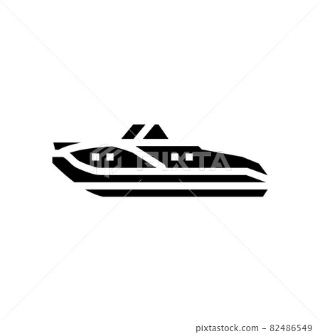 cuddy cabins boat glyph icon vector illustration 82486549