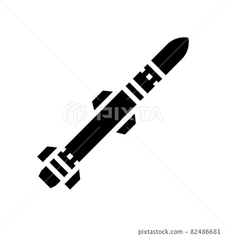 rocket war weapon glyph icon vector illustration 82486681