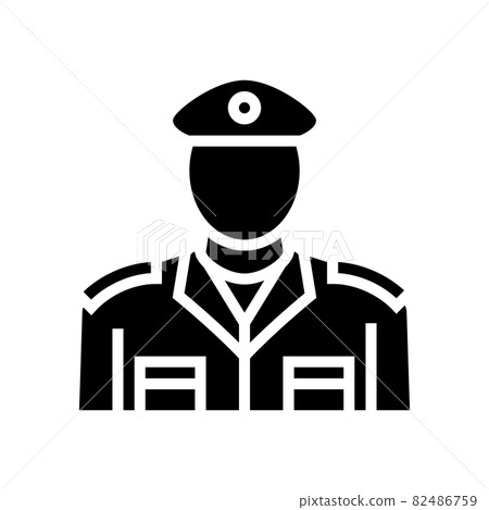 soldier army man glyph icon vector illustration - Stock Illustration ...