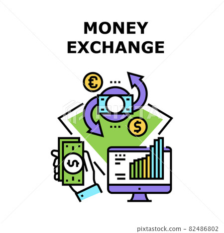 Money Exchange Vector Concept Color Illustration 82486802