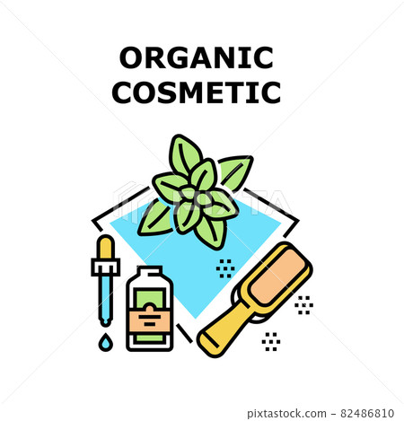 Organic Cosmetic Vector Concept Color Illustration Organic Cosmetic Vector Concept Color Illustration 82486810