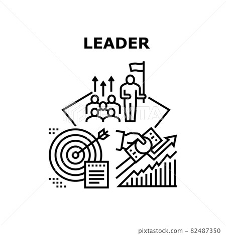 Financial Leader Vector Concept Black Illustration Financial Leader Vector Concept Black Illustration 82487350