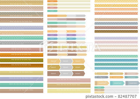 Pale color lined header set Pale color lined header set 82487707