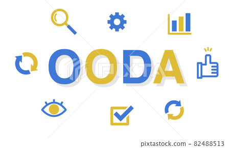 OODA loop illustration icon 82488513