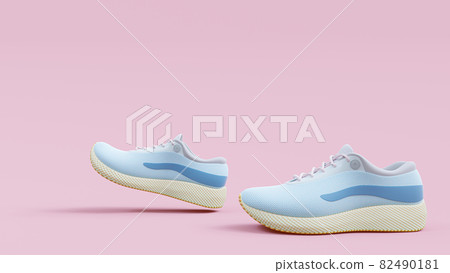 Blue sneakers shoe. Blue sneakers shoe. 82490181