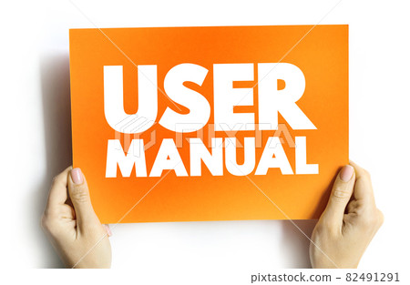 User Manual text card, concept background 82491291