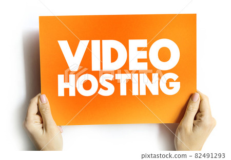 Video Hosting text card, concept background 82491293