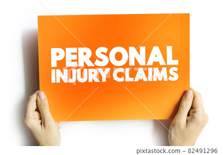 Personal Injury Claims text card, concept background 82491296
