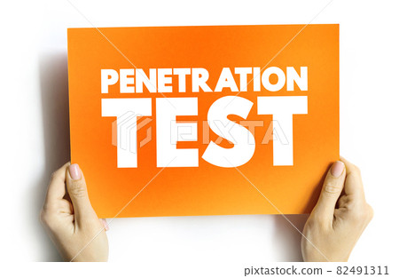 Penetration Test text card, concept background Penetration Test text card, concept background 82491311