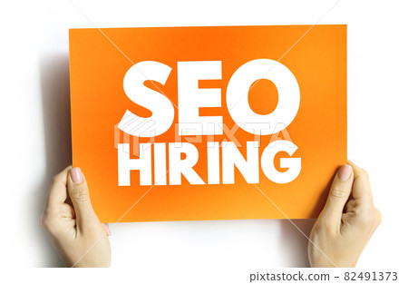 Seo Hiring text card, concept background 82491373