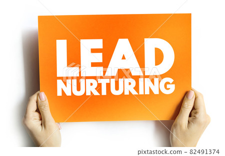Lead Nurturing text card, concept background Lead Nurturing text card, concept background 82491374