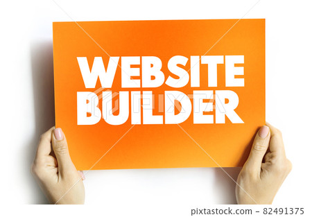 Website Builder text card, concept background 82491375