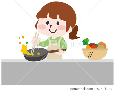 二頭_女人做飯 82491989