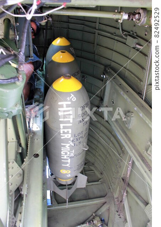 Bombs loaded on fighter planes Bombs loaded on fighter planes 82492529