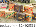 Ammo in a wooden ammo box 82492531