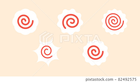 Narutomaki or kamaboko surimi vector icon 82492575