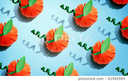 Paper craft autumn pumpkins Paper craft autumn pumpkins 82492984