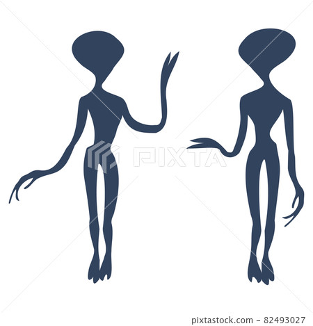 Imaginary alien silhouette 2 body set 82493027