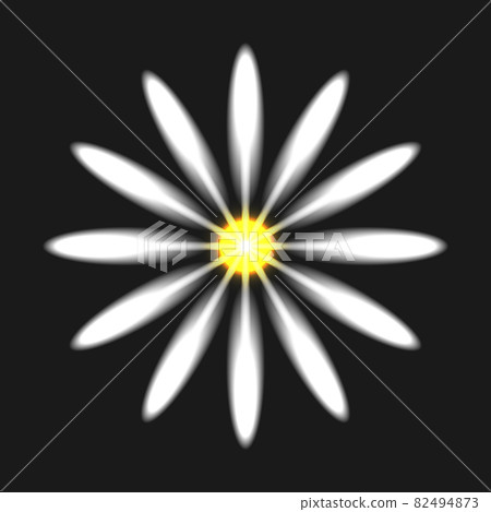 Neon bright flower on black background. Glowing electric sign. Vector Illustration. Neon bright flower on black background. Glowing electric sign. Vector Illustration. 82494873