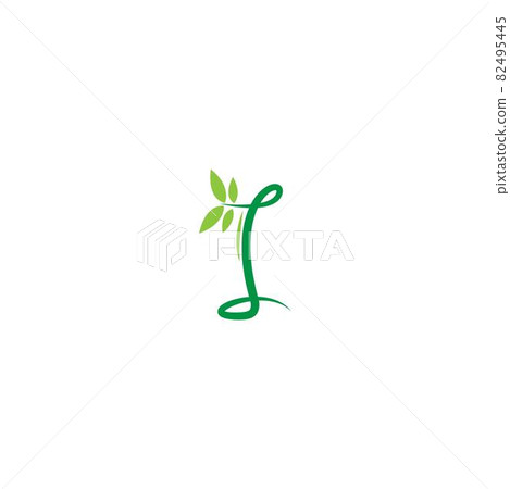 Vines template design, shrubs forming letter I Vines template design, shrubs forming letter I 82495445