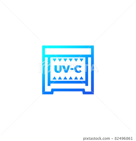 UV-C disinfector icon on white 82496861