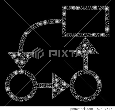 Flare Mesh 2D Plan with Flare Spots Flare Mesh 2D Plan with Flare Spots 82497347