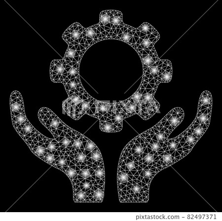 Flare Mesh Network Repair Service Hands with... - Stock Illustration ...