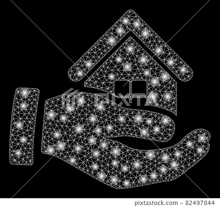 Flare Mesh 2D Realty Offer Hand with Light Spots 82497844