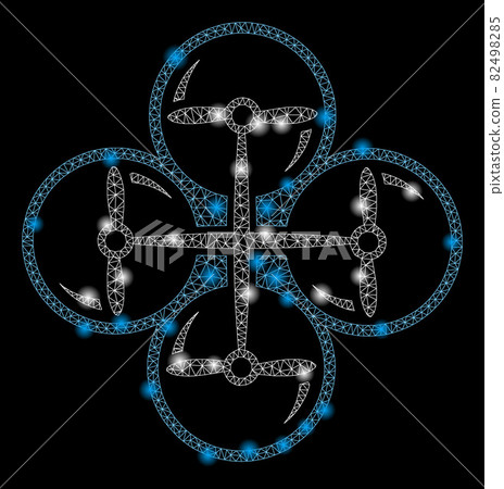 Glowing Mesh Network Quad Copter with Flash Spots 82498285