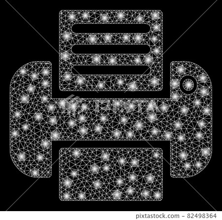 Bright Mesh 2D Printer with Flash Spots - Stock Illustration [82498364 ...