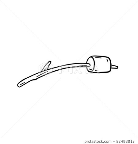 Marshmallow on a stick. Preparation of souffle. Marshmallow on a stick. Preparation of souffle. 82498812