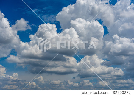 Beautiful cloudy sky background with white clouds floating 82500272