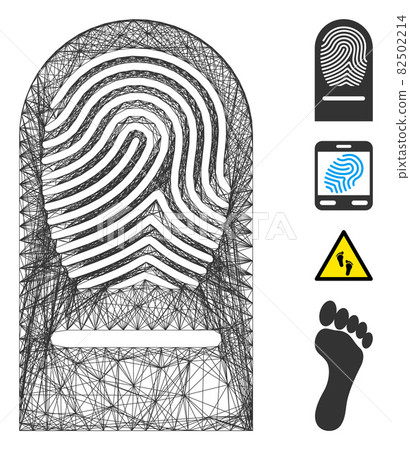Linear Finger Print Vector Mesh Linear Finger Print Vector Mesh 82502214