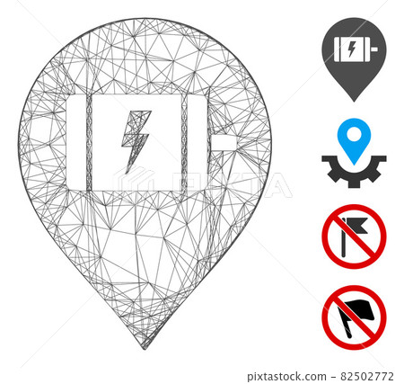 Network Electric Engine Marker Vector Mesh Network Electric Engine Marker Vector Mesh 82502772