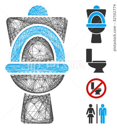 Hatched Toilet Pan Vector Mesh 82502774