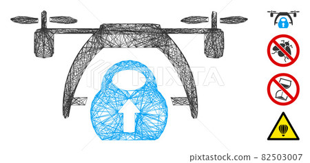 Hatched Drone Loading Vector Mesh Hatched Drone Loading Vector Mesh 82503007