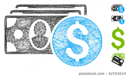 Hatched Cash Vector Mesh 82503014