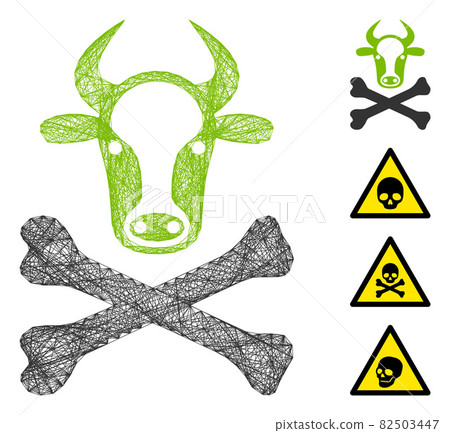 Hatched Cow Death Vector Mesh Hatched Cow Death Vector Mesh 82503447