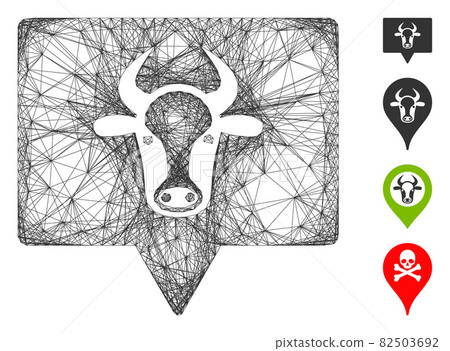 Network Cow Banner Vector Mesh - Stock Illustration [82503692] - PIXTA